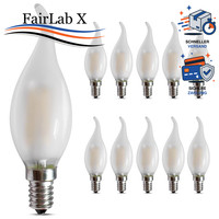 LED Leuchtmittel E14 Dimmbar 4W Kerzenform Warmweiß 2700K Milchglas 10 StüCk