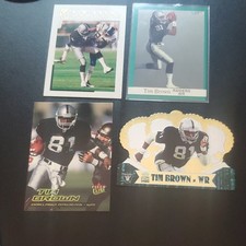 Tim Brown Oakland Raiders NFL 4 Card Lot Sports Trading Cards