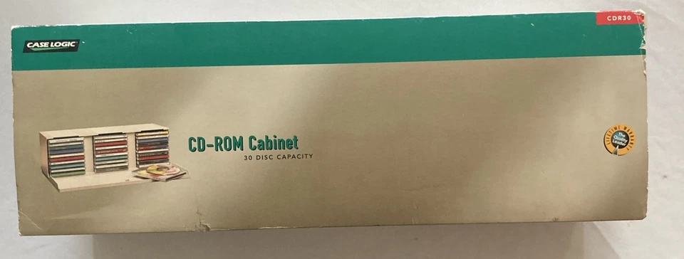 VTG Case Logic CDR 30 Plastic Compact Disc Storage Holder Desk Mount Vintage - Image 3 of 4