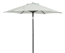 7.5' Green Ticking Stripe Push-Up and Tilt Patio Umbrella