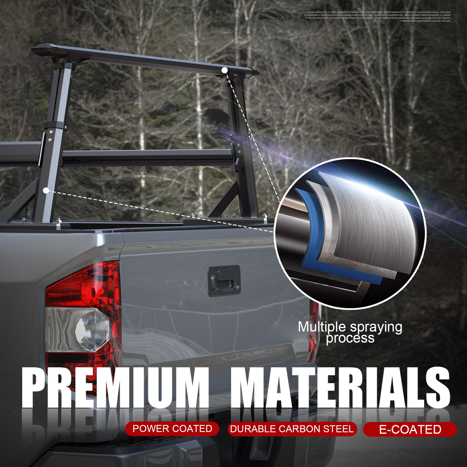 Pair Luggage Carrier Cargo Ladder Rack Truck Pickup Duty Bed Universal Fitment