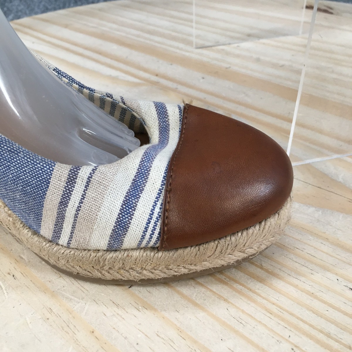 GH Bass & Co Kaitlyn Shoes Womens 7.5M Espadrille Wedge Heels Striped Multicolor View 6