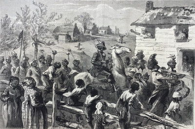 1876 - 3 Engravings - Black Americana - ''Return of the First-Born'' -Sol Eytinge