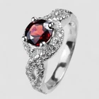 Burma Vivid Red Spinel 1Ct 925 Solid Silver Handmade White Gold Rings Size 6.5