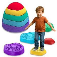 New Best Stepping Stones for Kids 5pcs Non Slip Toddler Balance Stackable with