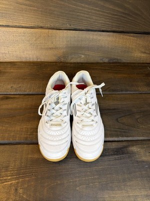 Joma Maxima White & Silver Indoor Soccer Shoes Kids Size 6.5