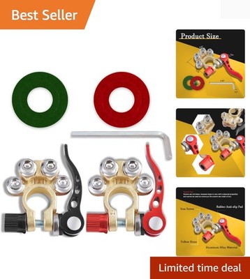2PCS Quick Release Battery Terminal Connectors - Corrosion Resistant Clamps