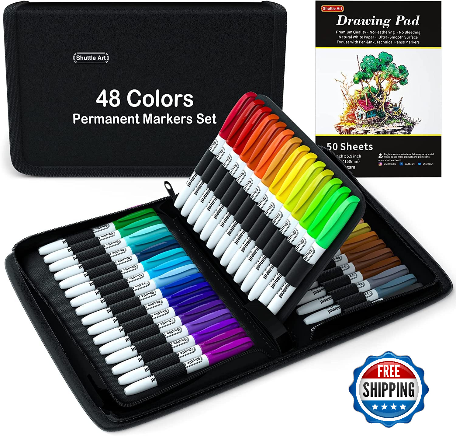 Fine Point, Assorted Colors + Travel Case
