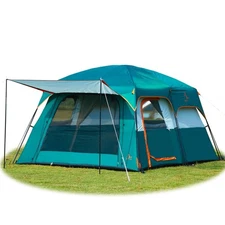 4-6 Person Large Cabin Tent 3 Doors Waterproof Family Camping