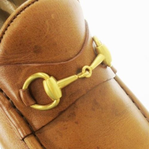 GUCCI Horsebit Leather Loafers Dress Shoes Size:6.5/JP:23.5 Brown 141131K Authen thumbnail 7