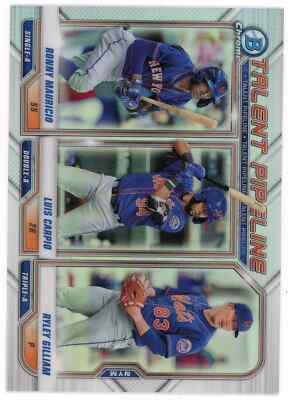 2021 Bowman Chrome Ronny Mauricio, Luis Carpio, Ryley Gilliam Talent Pipeline