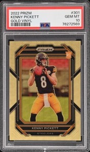 2022 KENNY PICKETT PRIZM GOLD VINYL /5 PSA 10 #301
