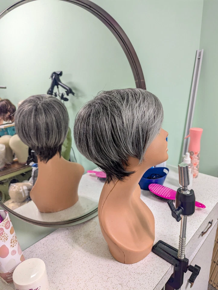 Raquel sintética amigable con el calor Welch Mirage en color RL511 azúcar y carbón Foto 2 de 4