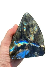 Spectrolite Polished Standing Freeform Stone, Spectrolite from Madagascar #133