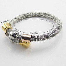 Nice Stainless Steel Mesh Net Chain Bracelet Women Cuff Bangle 3 Clour choose
