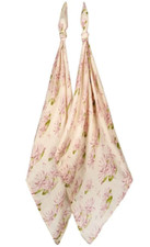 Milkbarn Baby Girl Purple Water Lillies Burp Cloth Set of Two 23" x 23" NEW