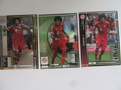 3 x Dante Bayern München Panini WCCF 13-14 World Best Eleven 12-13 World Class