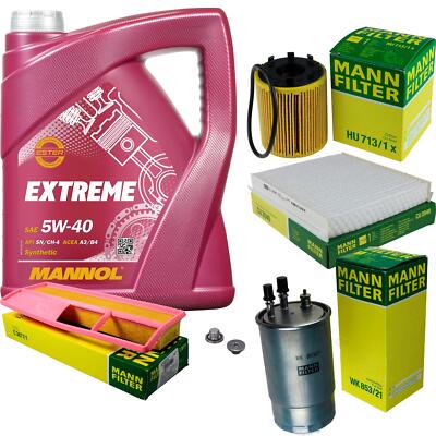 MANN Inspektionspaket 5 L MANNOL Extreme 5W-40 für Fiat Linea 1.3 D Multijet