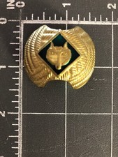 Vintage Junge Pfadfinder Of Amerika BSA Halstuch Slide Metall Grün Wolf Den