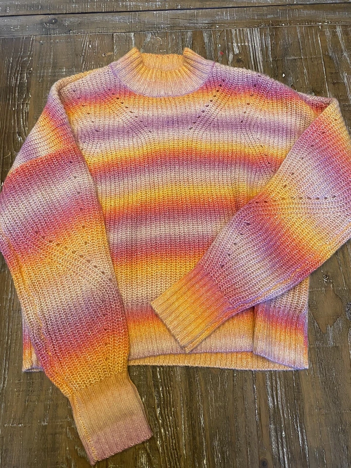 Suéter REBBECA MINKOFF Rosa Naranja Color Sherbert Talla Pequeña Foto 2 de 4