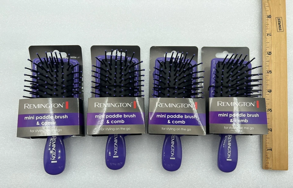Juego de mini cepillo y peine de paleta Remington (LOTE de 4) para peinar viajes sobre la marcha Foto 2 de 3