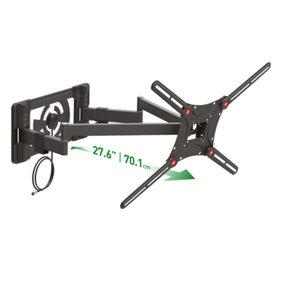 Barkan 13-90 inch Full Motion TV Mount with Integrated Indoor Antenna, Patented
