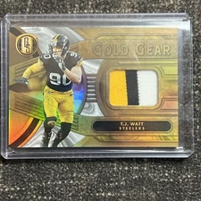 2024 Panini Gold Standard - Gold Gear #GG-TWT T.J. Watt 43/49 (MEM) tri patch 