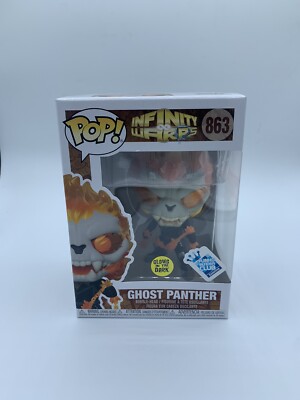 Funko POP! Marvel Infinity Warps Ghost Panther w/ Chain GITD Gamestop Exclusive