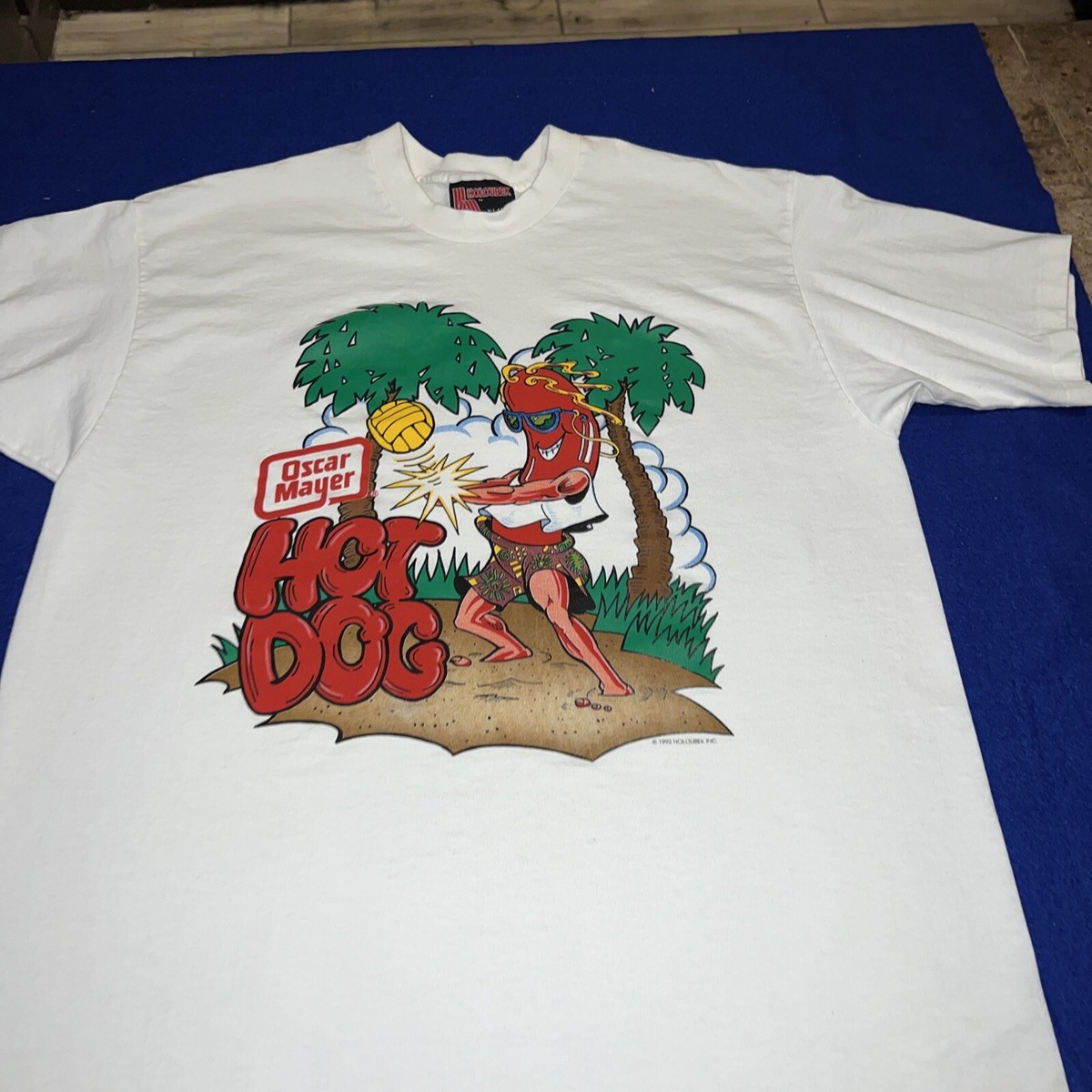 Rare Vintage 1992 Oscar Mayer Wiener Hot Dog Short Sleeve TShirt