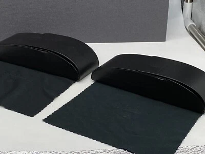 2x Holemans Brillenetui Hartschale Schwarz Leder magenetisch - Bild 1 von 4
