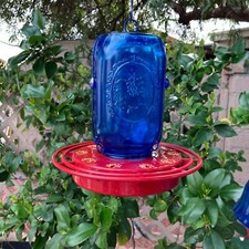 Mason Jar Hummingbird feeder, Bird feeder, Bird Lover Gift, Gift for Mom