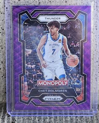 CHET HOLMGREN 2023-24 Panini - Prizm Basketball Monopoly Purple PRIZM No. 62   