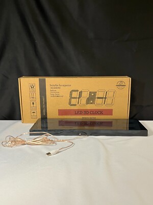 CHKOSDA Rectangular Shape Multipurpose LED 3D Digital Display Wall Clock