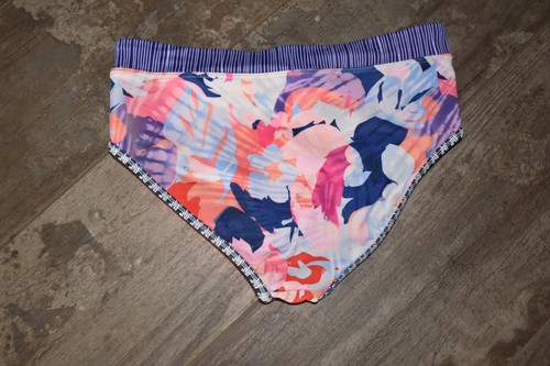 Athleta Girl Sunny Flora Bikini Bottoms Swim Sport Athletic Mixed Print XL/14 - Picture 2 of 5
