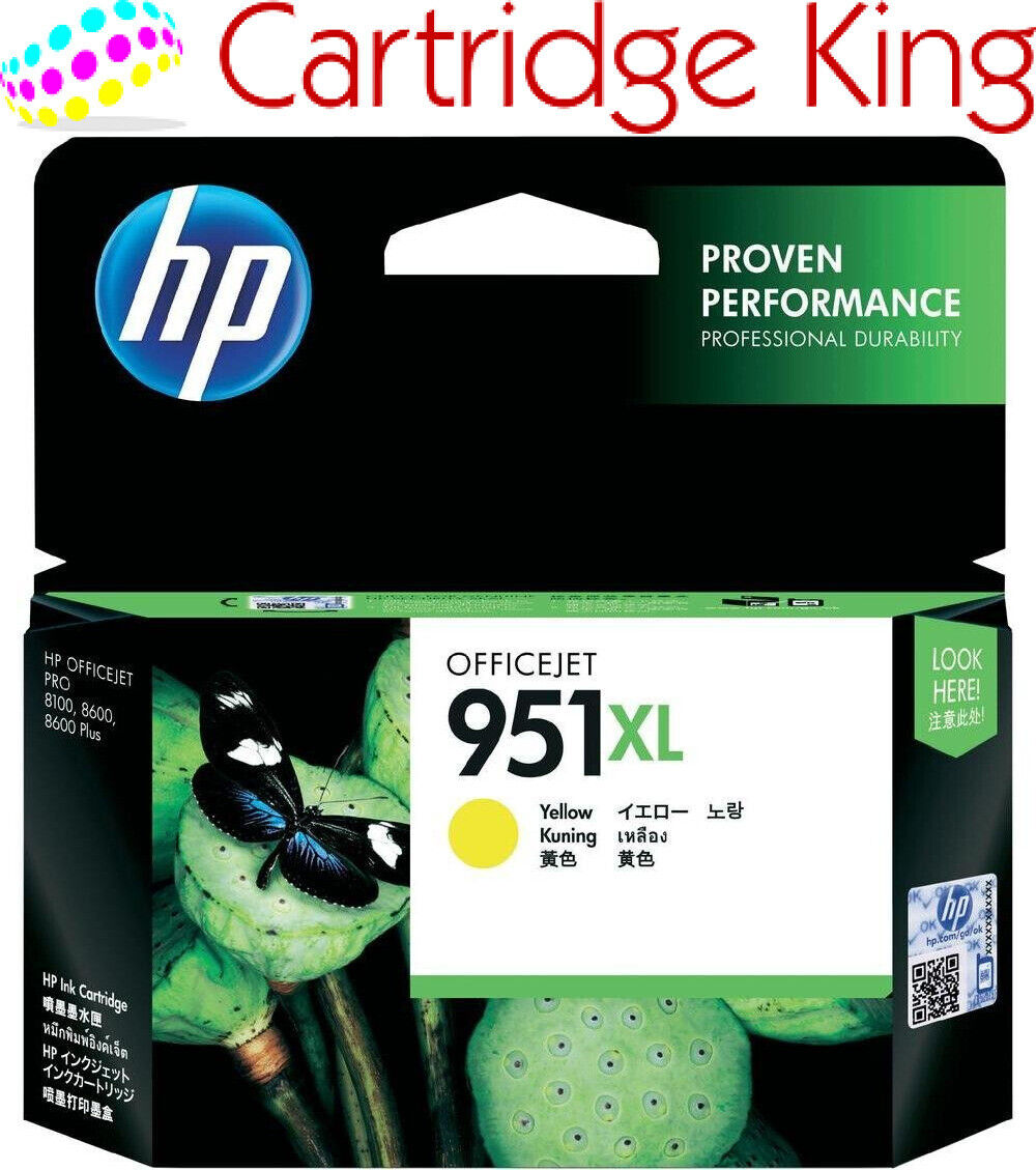 Genuine HP 951XL Yellow ink for HP Officejet Pro 8100 ePrinter