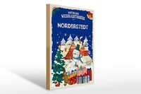 Holzschild WeihnachtsgrüßE Norderstedt Geschenk Deko Schild 30X40 Cm