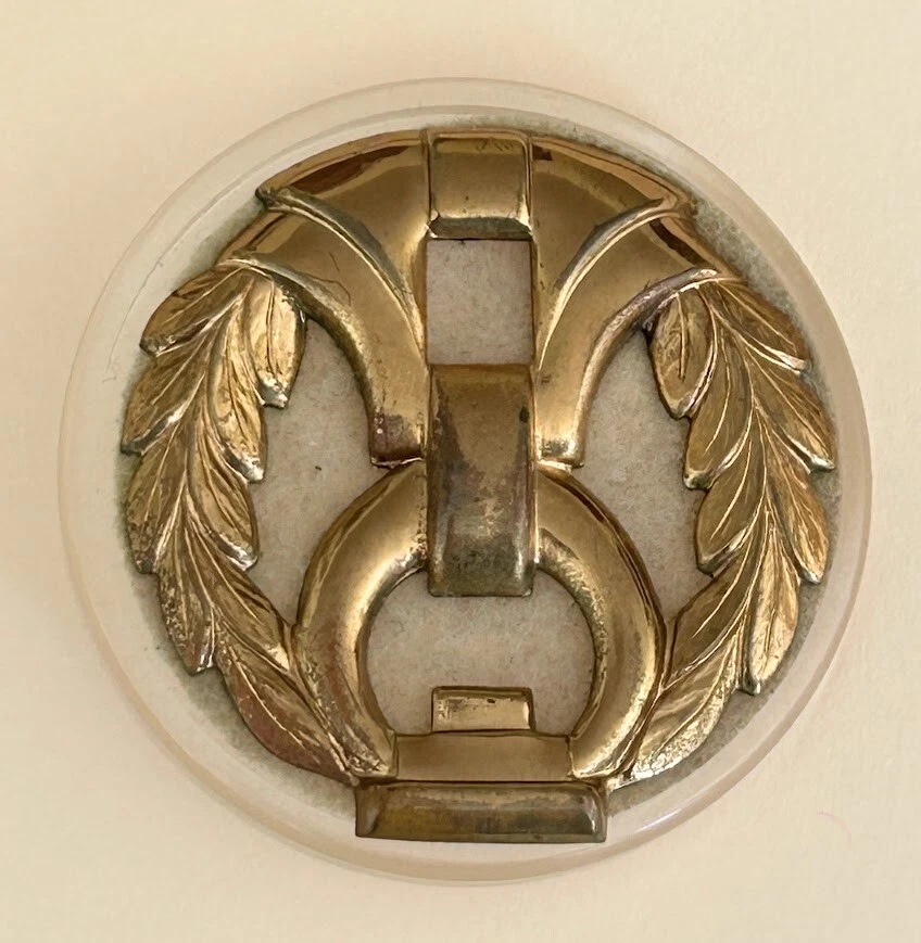 Rare 1950s Doorknocker. Extra-LARGE Acrylic Couture Coat Button.  1 & 15/16" - Image 2 of 4