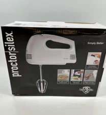 Proctor Silex 5 Speed Hand Mixer White 62515PS   New Fast Ship