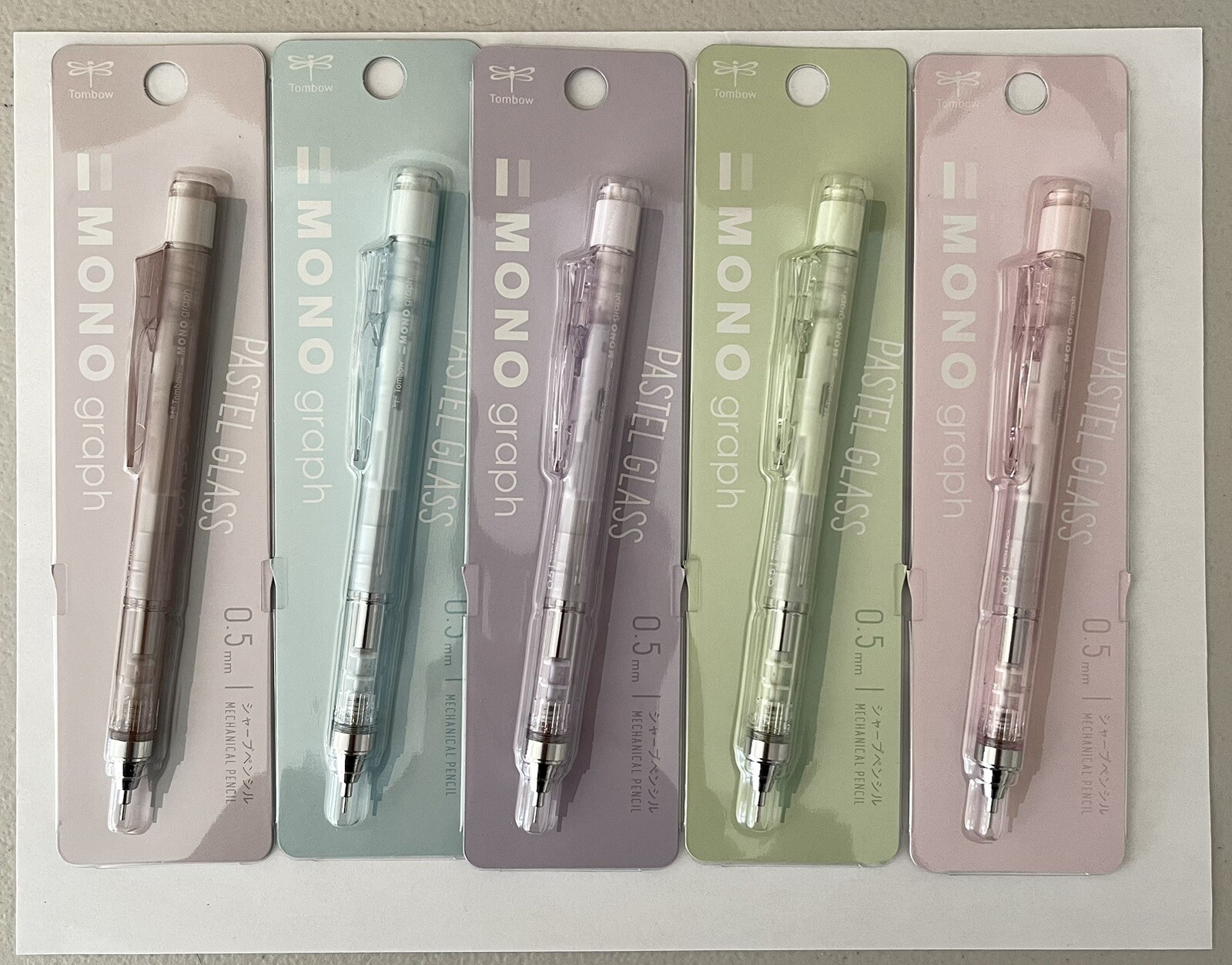 Tombow Mechanical Pencil Pastel Glass MONO Gragh Limited 0.5mm + Free UNI Leads