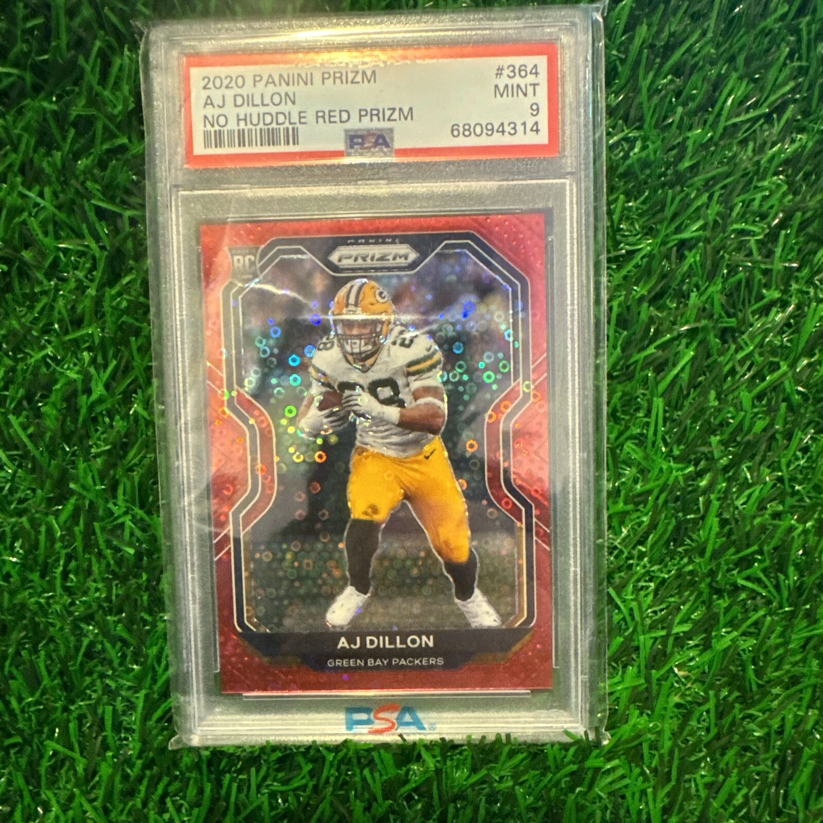 2020 Panini Prizm - Rookie No Huddle RED Prizm #364 AJ Dillon (RC) /50