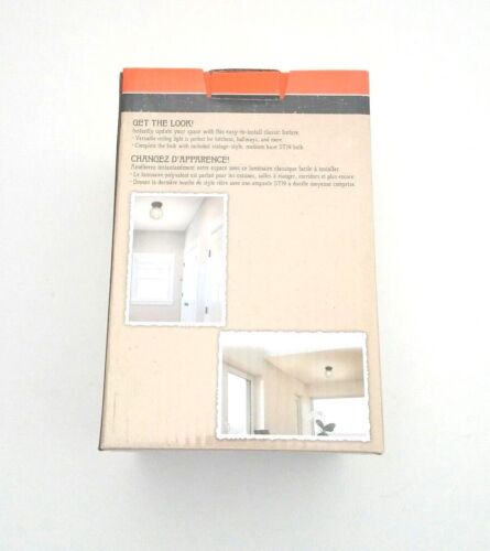 Sylvania Vintage Bedford Ceiling Mount Fixture w/800 Lumens Led Bulb Black Base - Picture 5 of 5