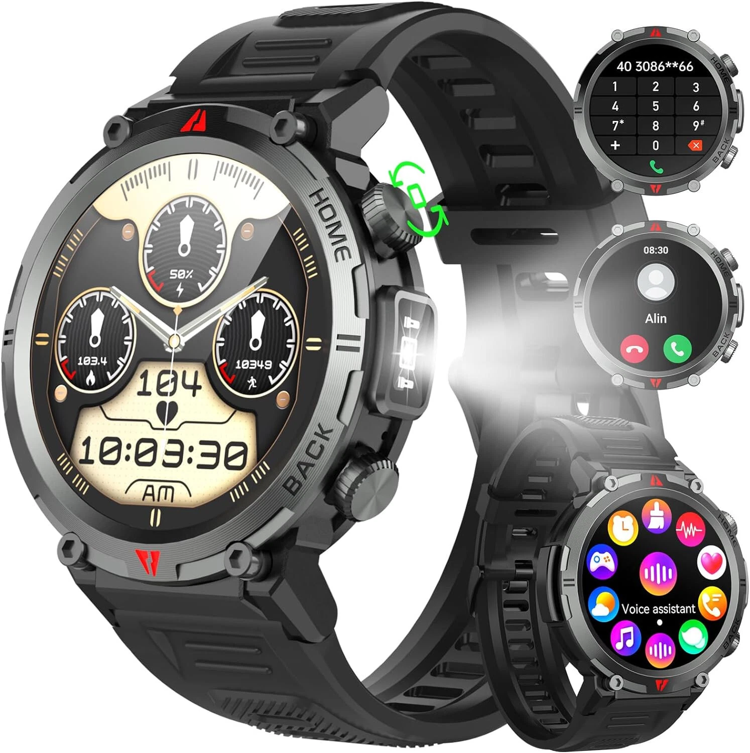 Smart Watch Men Women with Phone Function Wristwatch for iPhone Samsung Huawei