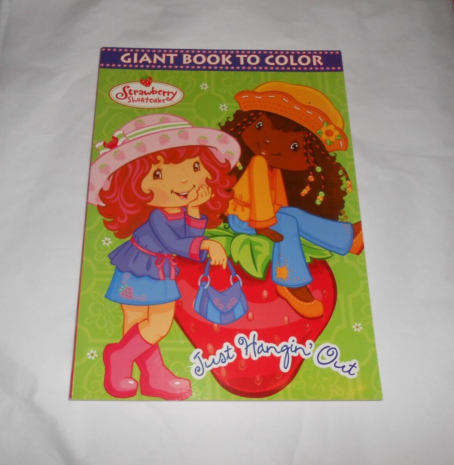 RARE 2007 Strawberry Shortcake Coloring Book JUST HANGIN' OUT Giant