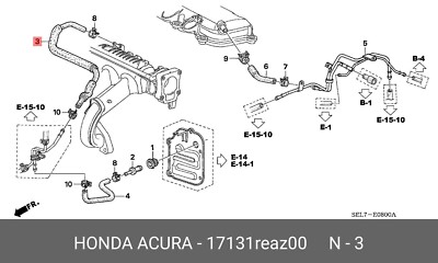 Genuine OEM PCV Valve Tube 17131-REA-Z00 Fits 2003-2008 Honda JAZZ