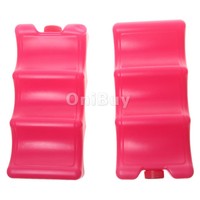 2pcs 600ml Contour Travel Cool Box Bag Ice Freezer Block Pack Transport Red 2pcs 600ml Contour Travel Cool Box Bag Ice Freezer Block Pack Transport Red