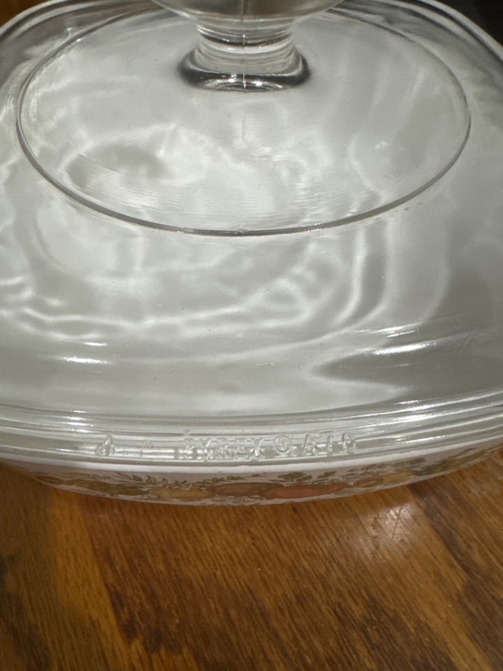 Vtg Corning Ware Spice Of Life A1B 1 Qt Casserole Dish & Pyrex Lid