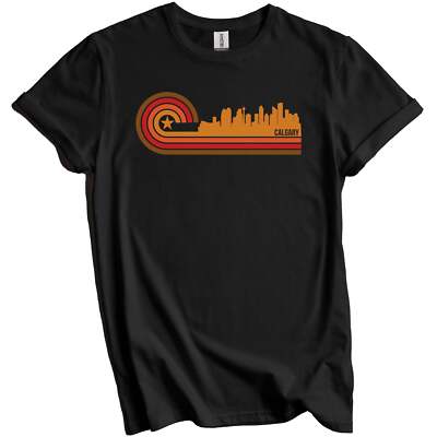Retro Style Calgary Alberta Canada Skyline T-Shirt - Calgary Shirt
