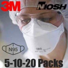 3M Aura 9205 N95 NIOSH Approved Particulate Respirator Face Mask  USA Made 