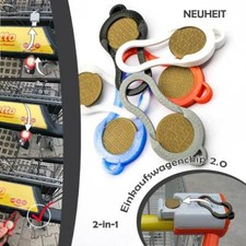 2x SOFORT abziehbarer Einkaufswagenl&ouml;ser + Einkaufswagenchip NEUHEIT