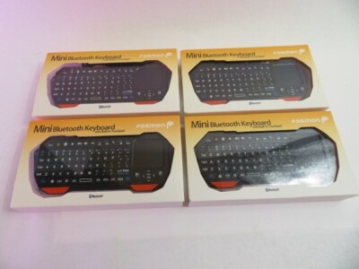LOT OF 4 FOSMON MINI BLUETOOTH QWERTY KEYBOARDS, 23022KB, BRAND NEW
